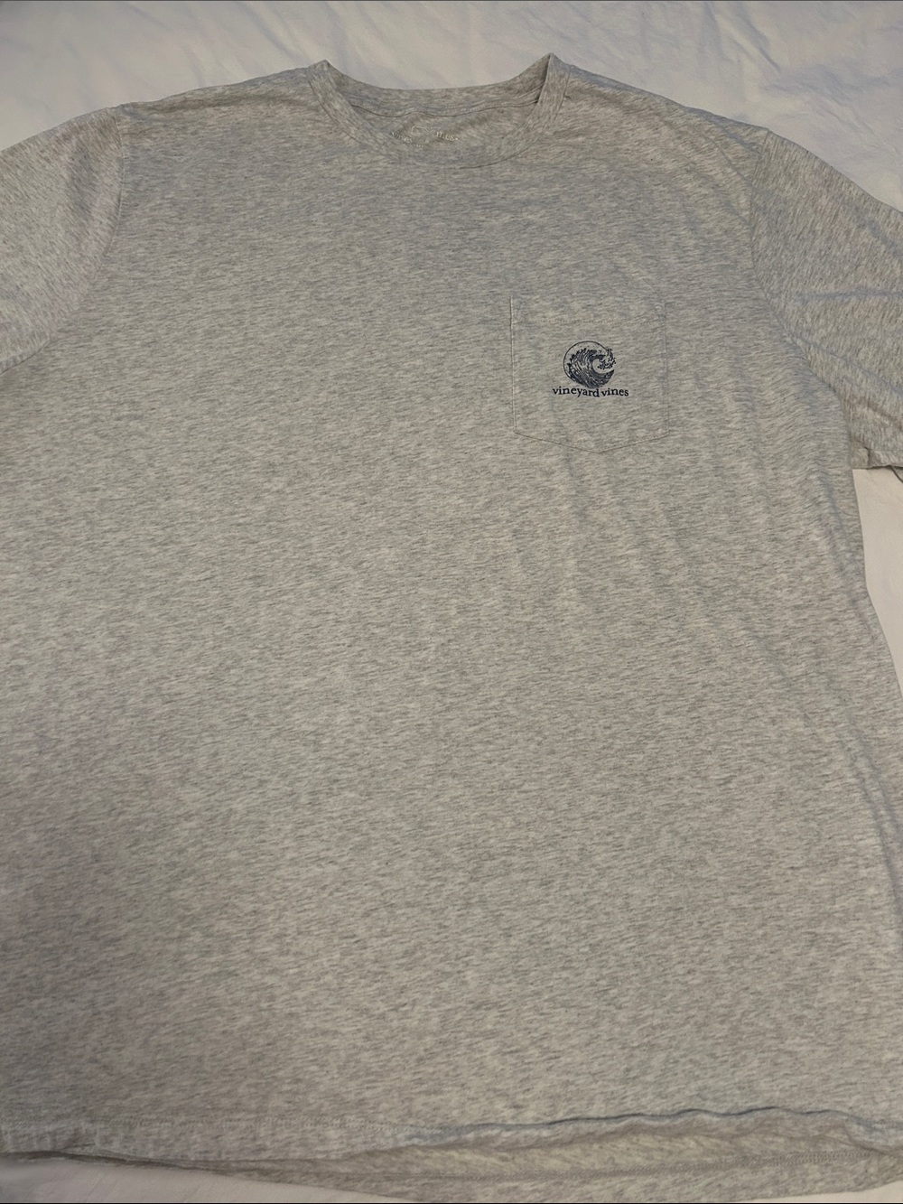 Vineyard Vines Light Gray Short Sleeve Pocket Tee